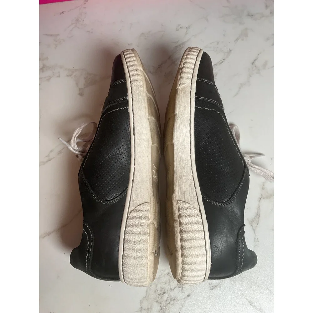 Clarks Collection Sneakers Womens 9.5 Black Leather Side Zip Ultimate Comfort